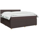  Boxspring krevet s madracem Tamno smeđa 140 x 190 cm Tkanina | shoptok.hr