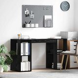  Stol s policom Crni hrast 130 x 50.5 x 75 cm Konstruirano drvo | shoptok.hr