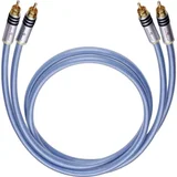 cinch avdio priključni kabel [2x moški cinch konektor - 2x moški cinch konektor] 0.50 m modra pozlačeni konektorji XXL® Series 2, (20431645)