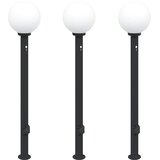  Stupić sa senzorom i utičnicom 3 kom 120 cm crne IP44 | shoptok.hr