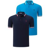 Dewberry DUAL SET T8594 MENS T-SHIRT-NAVY BLUE-BLUE | Shoptok.si