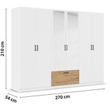 Boxxx Omara Za Oblačila Bari, Bela, Barva Hrasta | Shoptok.si