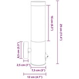  Zunanja stenska svetilka s senzorjem Srebrna nerjaveča jeklena IP44 | Shoptok.si