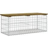  Vrtna klupa s gabionskim dizajnom 103 x 44 x 42 cm od borovine | shoptok.hr