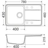 GL sudopera milano 1KO bela 780x460/215 mm | ePonuda.com