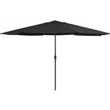 vidaXL Zunanji senčnik s kovinskim drogom 400 cm črn | Shoptok.si