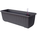 Plastia Antracitno sivo samozalivalno cvetlično korito Siesta, dolžina 80 cm Cene