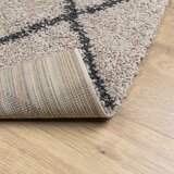  Čupavi tepih PAMPLONA s visokim vlaknima bež-antracit 80x250 cm | shoptok.hr