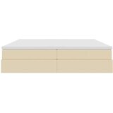  Krevet s madracem i skladištem Krema 200 x 200 cm Poliester | shoptok.hr
