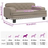  Krevet za pse cappuccina 70 x 45 x 30 cm od umjetne kože | Shoptok.si