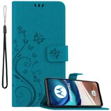 Cadorabo Motorola MOTO G42 in klasična rožnata zlata - ovitek v cvetličnem dizajnu z magnetnim zapiranjem, stoječo funkcijo in režami za kartice, (20860430) | Shoptok.si