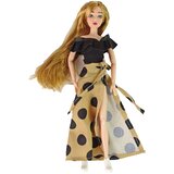  Lutka za igru Emily s dugom kosom i haljinom s crnim točkama - 30 cm | Shoptok.si