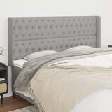  Uzglavlje s ušima svjetlosivo 183x16x118/128 cm od tkanine | shoptok.hr