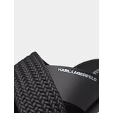 Karl Lagerfeld Nizki natikači črna / bela | Shoptok.si