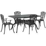  Set od 3 Crna Lijevani Aluminij 150x90x72 cm Izdržljivo | shoptok.hr