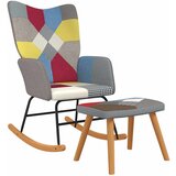  Stolica za ljuljanje s osloncem za noge patchwork od tkanine | shoptok.hr