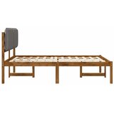  Krevetni okvir s tapiciranim uzglavljem Prirodna i svjetlosiva - Prirodna i svjetlosiva 150 x 200 cm | shoptok.hr