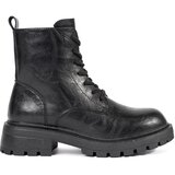 Sergio Leone Black leather ankle boots for women with platform | shoptok.hr