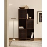 Kave Home Tamno smeđa biblioteka u dekoru oraha s kliznim vratima 84,5x170x42,5 cm Beyla – | shoptok.hr