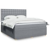 vidaXL Krevet s oprugama i madracem svjetlosivi 180x200 cm od tkanine | shoptok.hr