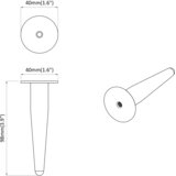  Stativne Noge 2 pcs Zlatno 98 x 40 mm Željezo | shoptok.hr