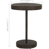  Vrtni stol smeđi 75 5 x 106 cm od poliratana | shoptok.hr