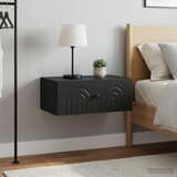  Noćni ormarić za montažu na zid 2 pcs Crna 49 x 34,5 x 20 cm | Eponuda.com