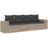  4-dijelni set vrtnih sofa s jastucima svijetlosivi poliratan | shoptok.hr