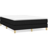  Box spring postelja z vzmetnico črna 140x200 cm blago, (20725536) | Shoptok.si