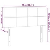  Uzglavlje crno 90x5x78/88 cm baršunasto | shoptok.hr