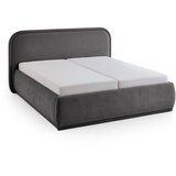 Meise M&amp;ouml;bel Antracitno siva oblazinjena zakonska postelja brez letvenega dna 180x200 cm Soma &amp;ndash; Slike