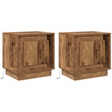vidaXL Nočne omarice Set 2 Stari les Predelan les 44 x 34.5 x 45 cm | Shoptok.si