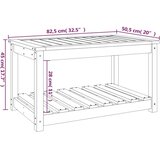 vidaXL vrtni stol crni 82 5 x 50 5 x 45 cm od masivne borovine | shoptok.hr