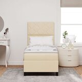  Krevet s box springom s madracem Bež 80x200 cm Tkanina | shoptok.hr