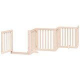 vidaXL Ograda za pse z vrati zložljiva 9 panelov 450 cm topolovina | Shoptok.si
