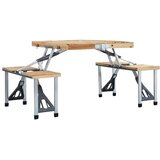  Sklopivi stol za kampiranje s 4 sjedala od čelika i aluminija | shoptok.hr