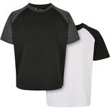 Urban Classics Kids Boys Raglan Contrast Tee 2-Pack white/black+black/charcoal Cijene
