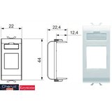GEWISS GW11431 ADAPTER ZA KUĆIŠTE KONEKTORA ZA PRENOS PODATAKA | Eponuda.com