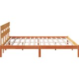  Krevetna konstrukcija s naslonom u boji voska 180x200 cm Masivna borovina | shoptok.hr