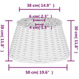  Sjenilo za stropnu svjetiljku smeđe Ø50x30 cm od pruća | shoptok.hr