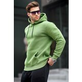 Madmext Men's Green Hooded Sweatshirt 5339 cene