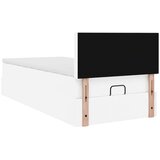 vidaXL Otomanski posteljni okvir z vzmetnico bel 80x200 cm um. usnje | Shoptok.si