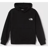 The North Face Pulover OVERSIZED HOODIE črna barva, s kapuco