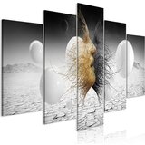  Slika - Woven Faces (5 Parts) Wide Golden 100x50 | shoptok.hr