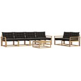  Set vanjskih sofa 7 kom. Bijela i crna | shoptok.hr