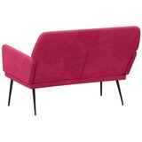  Klupa crvena boja vina 108 x 79 x 79 cm baršunasta | shoptok.hr