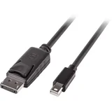 Mini-DisplayPort / DisplayPort adapterski kabel Mini DisplayPort utikač, DisplayPort utikač 5.00 m crna 41648 DisplayPort kabel