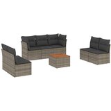 Maison Chic Seti vrtnega pohištva - Vrtna garnitura - Vrtni pohištvo set 8-delna z blazinami siv poli ratan, (21804253) | Shoptok.si