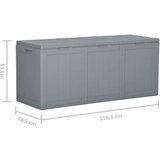 vidaXL vrtna kutija za pohranu 270 L siva PP ratan | shoptok.hr