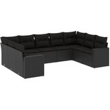  The Living Store Vrtna sedežna garnitura 9-delna z blazinami črn poli ratan - Vrtna Sedežna Garniture, (21447764) | Shoptok.si